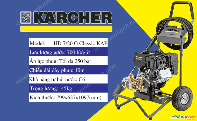 Máy phun áp lực Karcher HD 7-20G Classic KAP